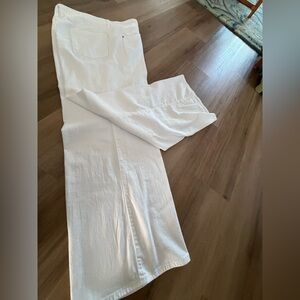 White Wide-Leg high waist Jeans